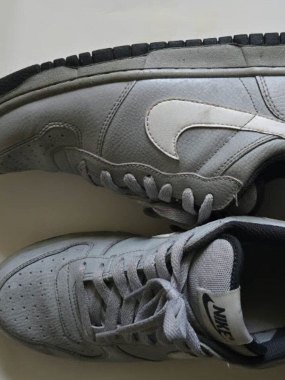 Nike Big Nike Low Grey White Retro Sneakers Size 8 - Picture 4 of 9